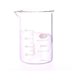 Academy Glass Beaker, Squat Form: 100ml - Pack of 12